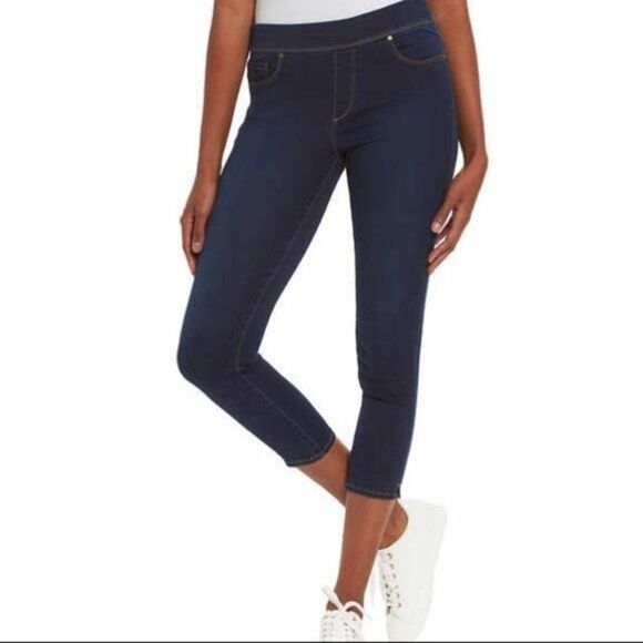 Gloria Vanderbilt Crop‎ Pants Blue Madison Mid-Rise Jeans - Picture 1 of 6